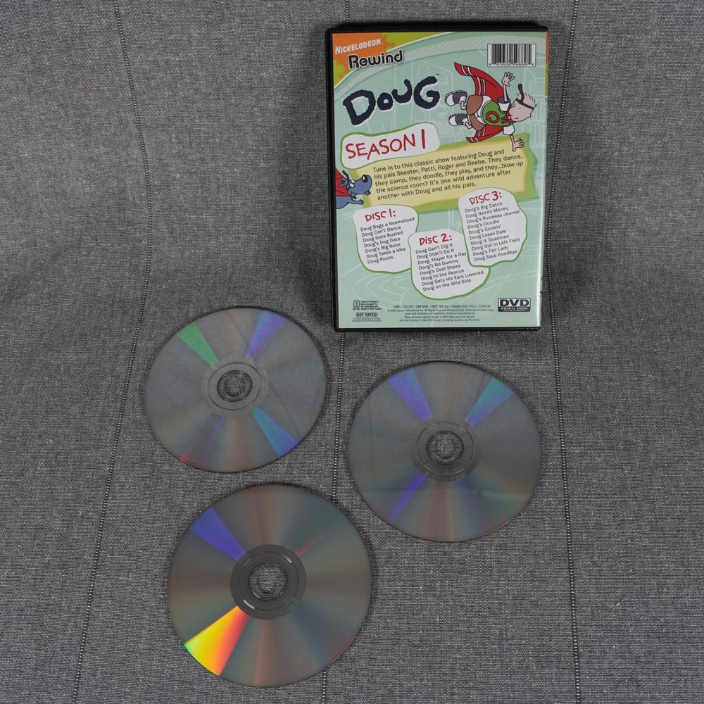 Doug Season 1 DVD 3-Disc Set 2008 90s Nickelodeon Nicktoons Animated Series - Picture 2 of 6
